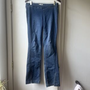 Free People Jeans Women W28 Flare Hippie Side Zipper Stretch Blue Denim